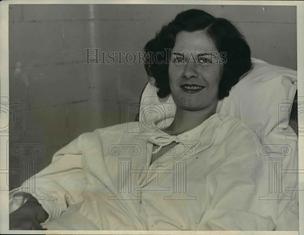 1931 Press Photo Mabel Hunter while under observation in the Detention Hospital