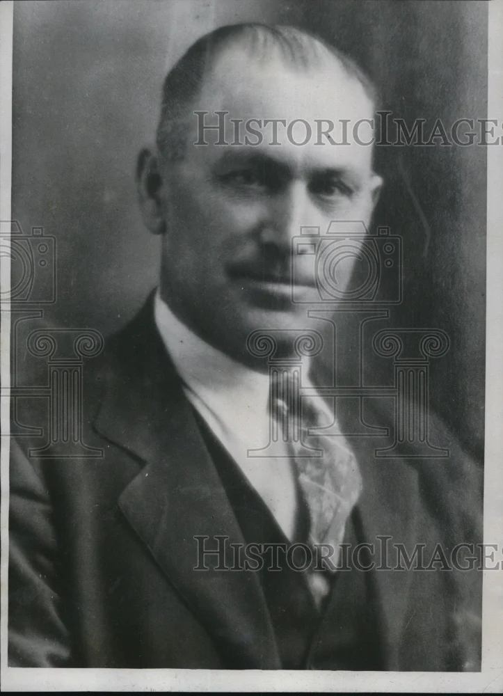 1934 Press Photo Chief of Police Thomas Brumley killed in a raid