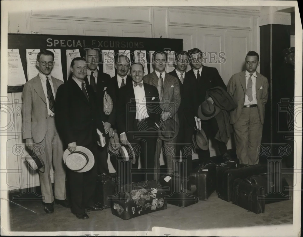 1929 Press Photo Air Rail trip round US S Klein, H Conner,B Heath