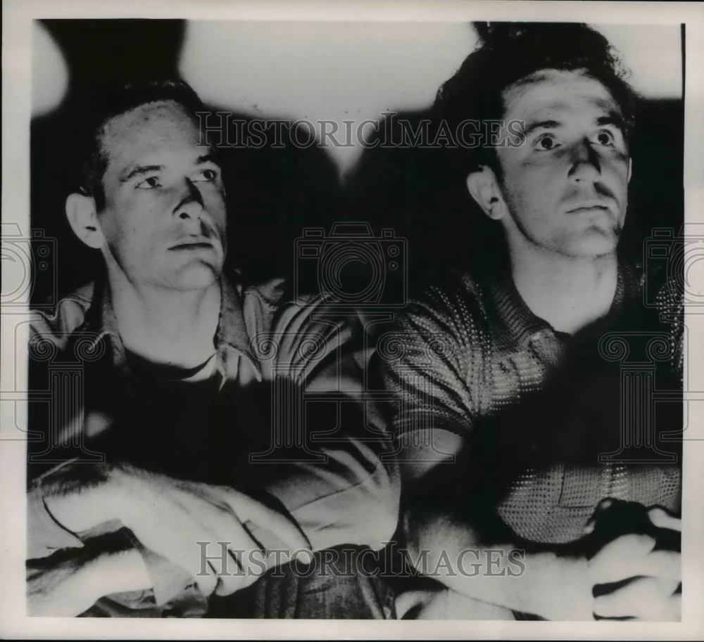 1953 Press Photo Billy Sterbert & Mark Gimma held under 425,000 bond each