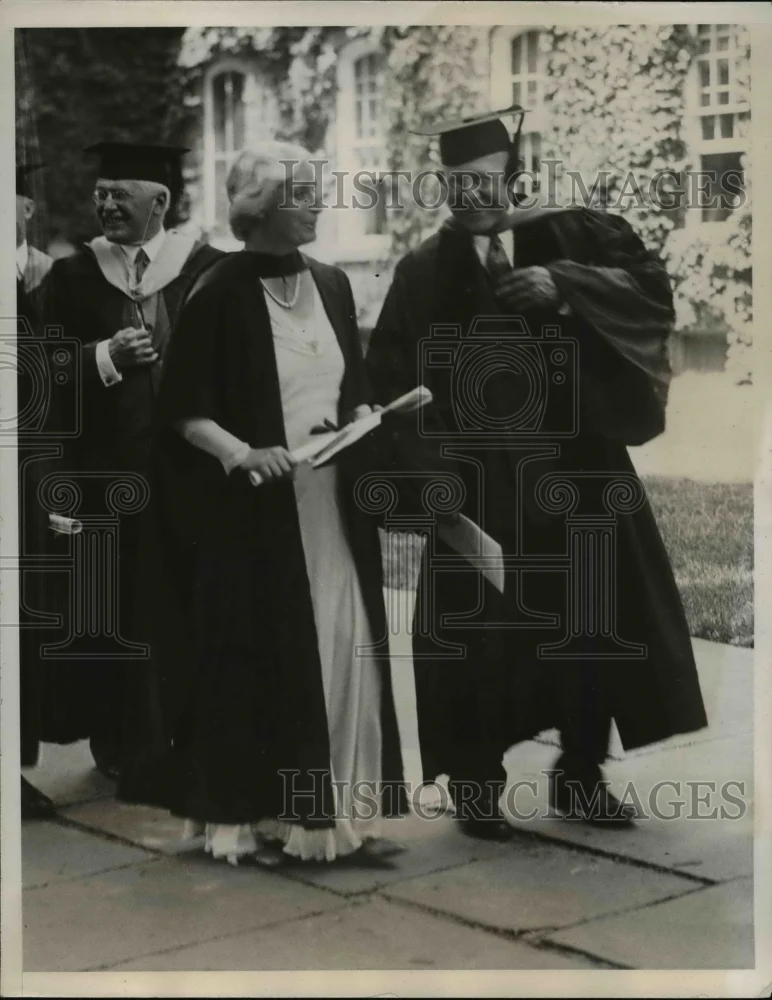 1933 Press Photo Lady Francis Wylie, Speaker & Frank Aydelotte, President