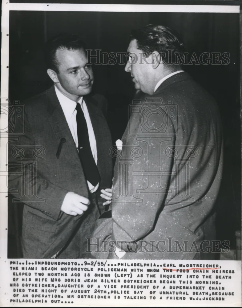 1955 Press Photo of Earl M. Ostreicher whom married Mrs. Doris Jean Silver an
