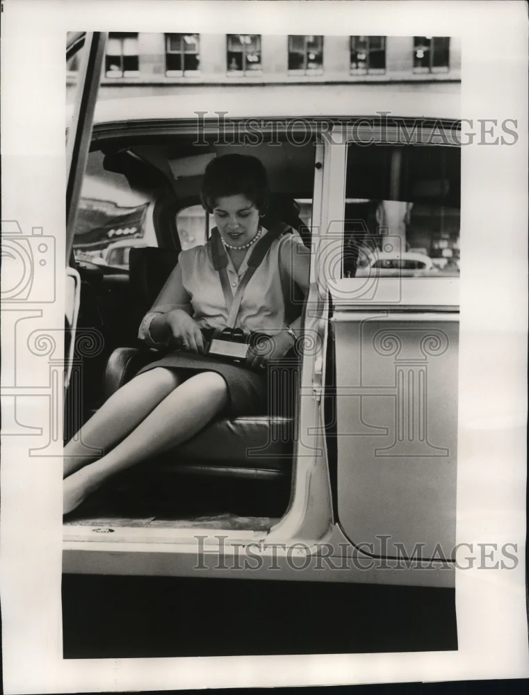 1961 Press Photo Capsule Chair With Seatbelts