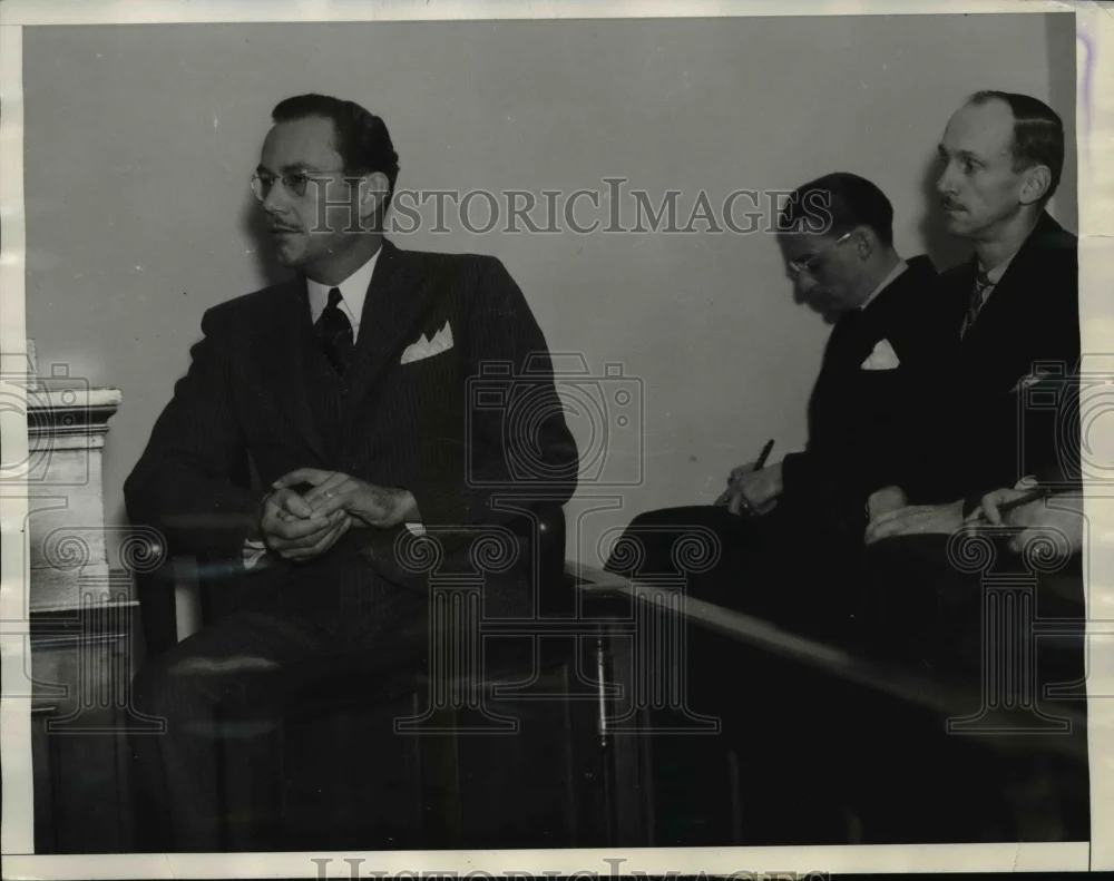 1935 Press Photo Film Notables at Todd Inquest - nee06831