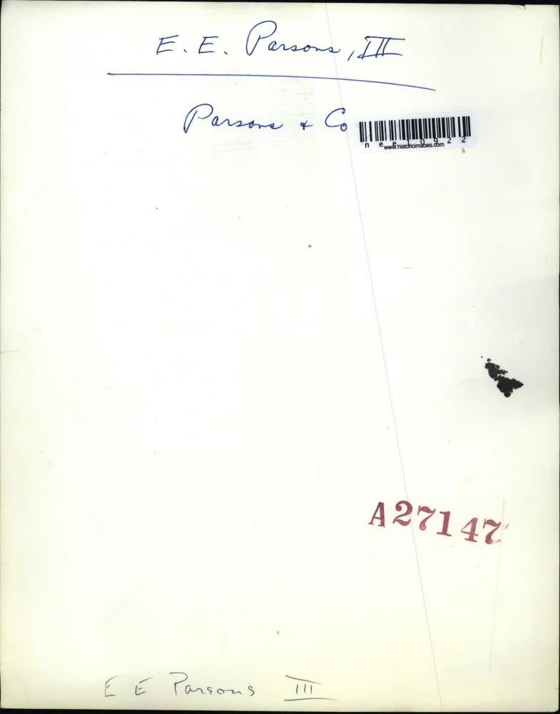 Press Photo EE Parsons III of Parsons & Company - nee10922 - Image 2