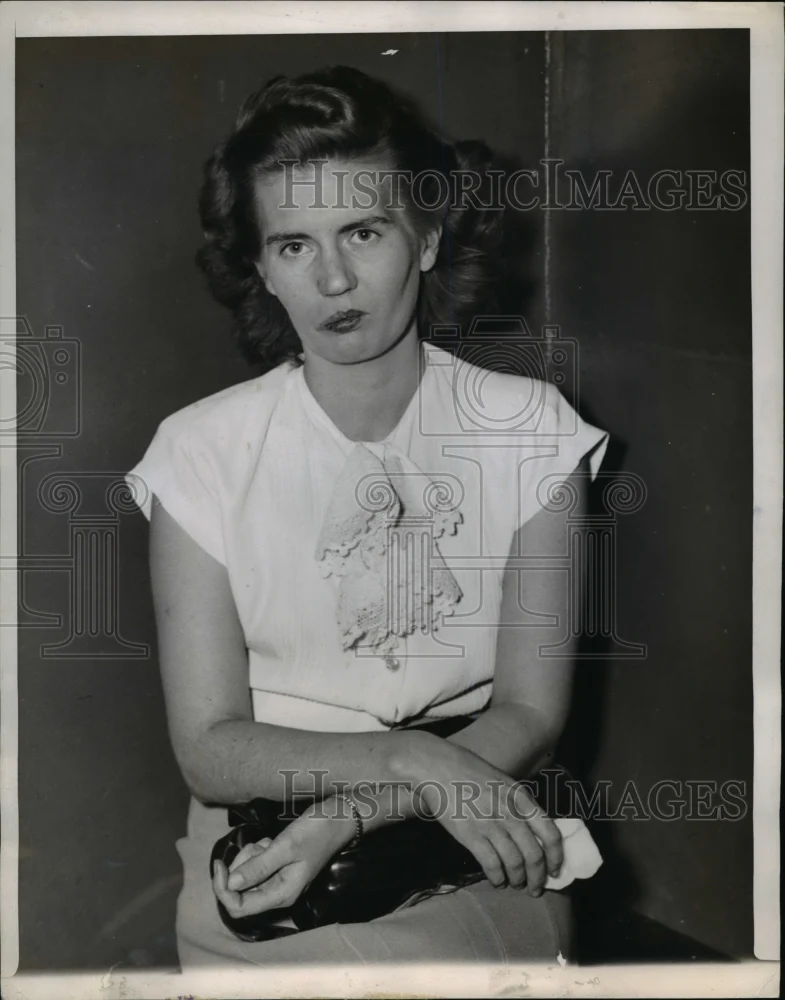 1947 Press Photo Mrs. Helen Wood, Wilbur, kidnapped by James Goostree