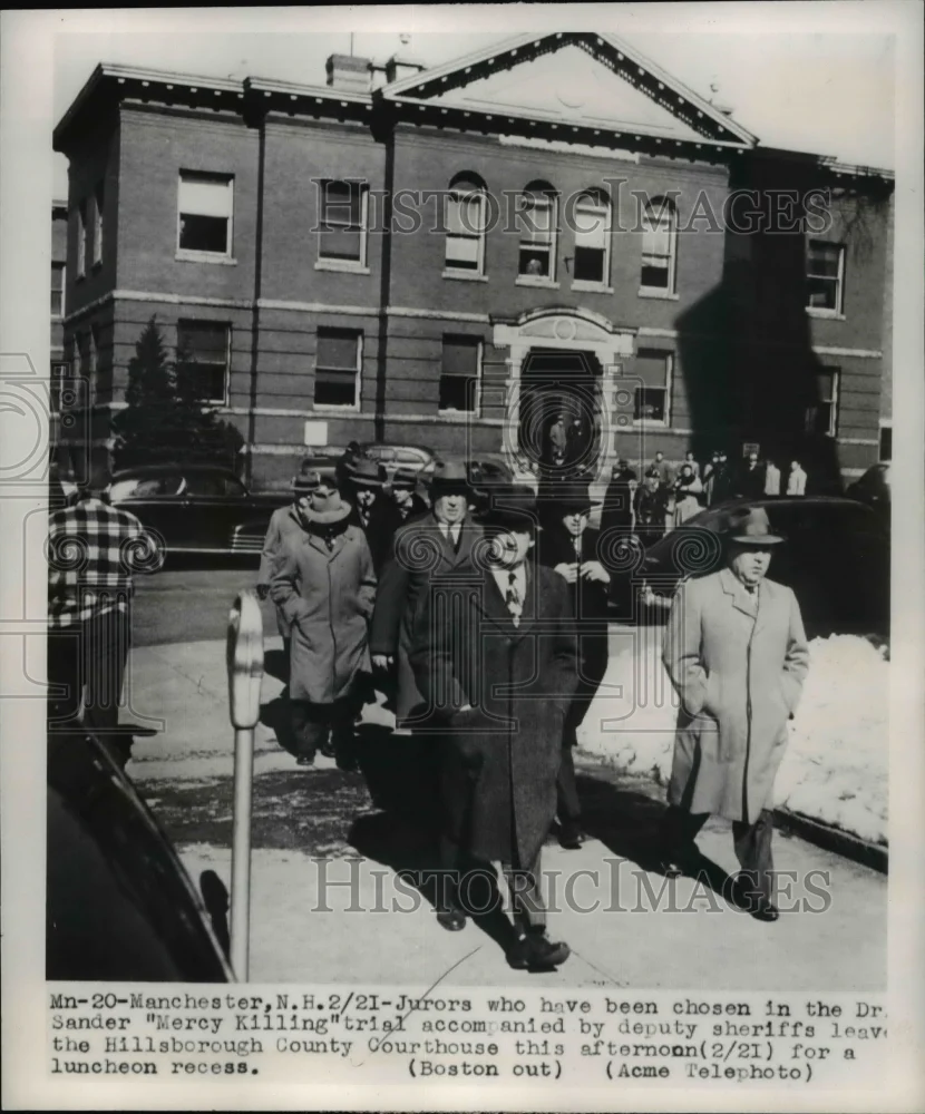 1950 Press Photo The Jurors chosen in the Dr. Sander "mercy Killing" trial