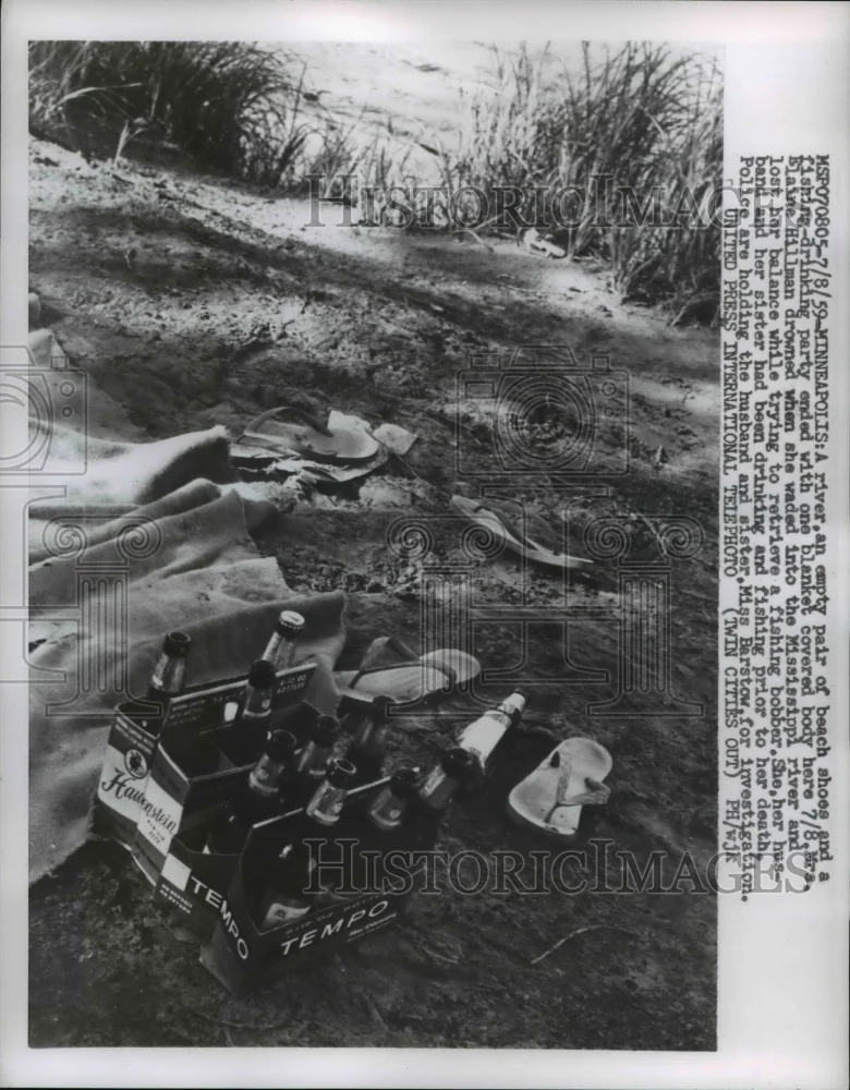 1959 Press Photo Elaine Hillman drowned - nee24865