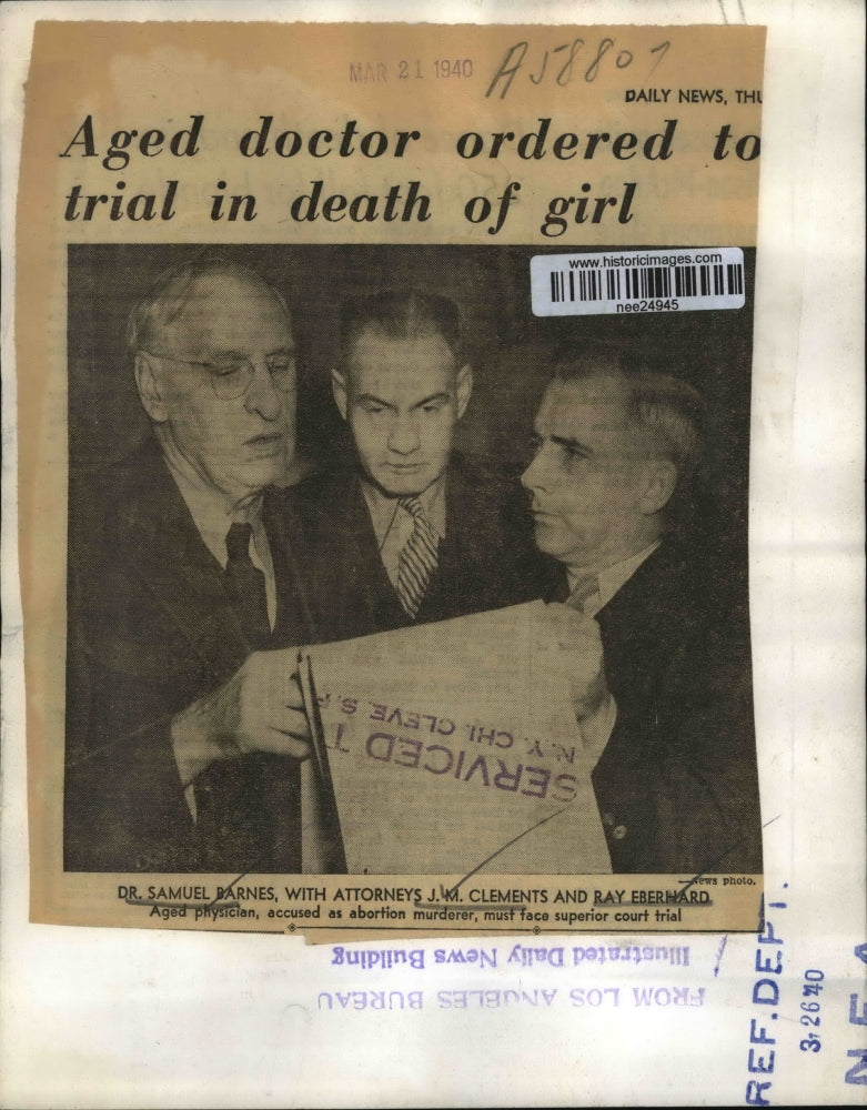 1940 Press Photo Dr. Samuel Barnes, J.M. Clements and Ray Eberhard - nee24945 - Image 2