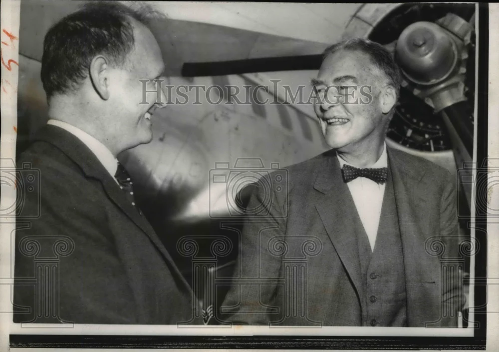 1959 Press Photo Sec of State Christian Herter, Douglas Dillon in South Carolina