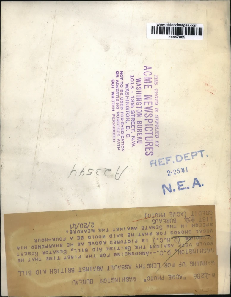 1941 Press Photo Senator Robert Reynolds - nee47085 - Image 2