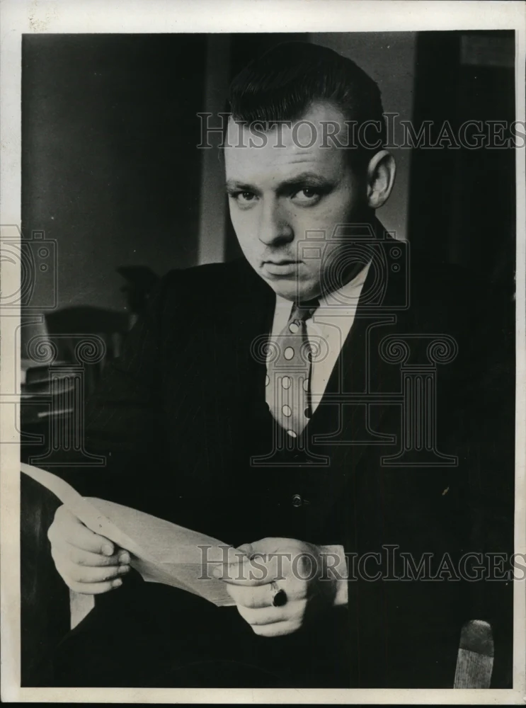 1931 Press Photo Amateur detective William Sandberg tricked Everett Lindsay.