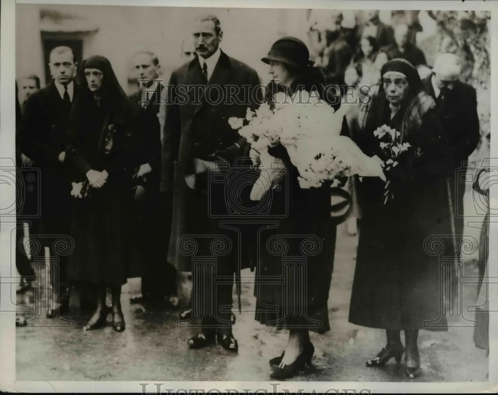 1933 Press Photo King Christian & Queen Alexandrine of Denmark in Riveria