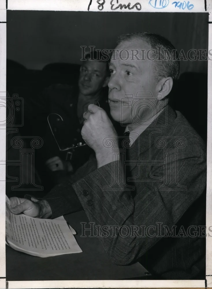 1943 Press Photo Robert Patterson Undersecretary of War at Byrd Joint Committee
