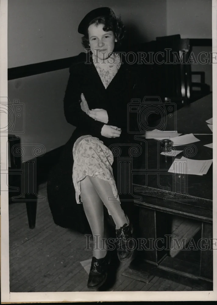 1937 Press Photo Marion Horton Fourteen year old bride of Harry Ruud 24 yrs.old