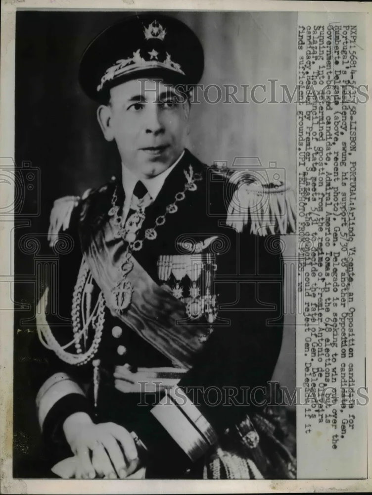 1958 Press Photo General Humberte Delgade as a Candidate for Portugal Presidency