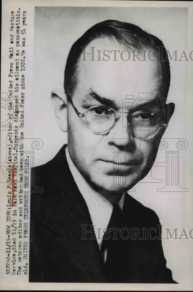 1952 Press Photo Louis F. Keemle, editor of the United Press Mail - nef04960