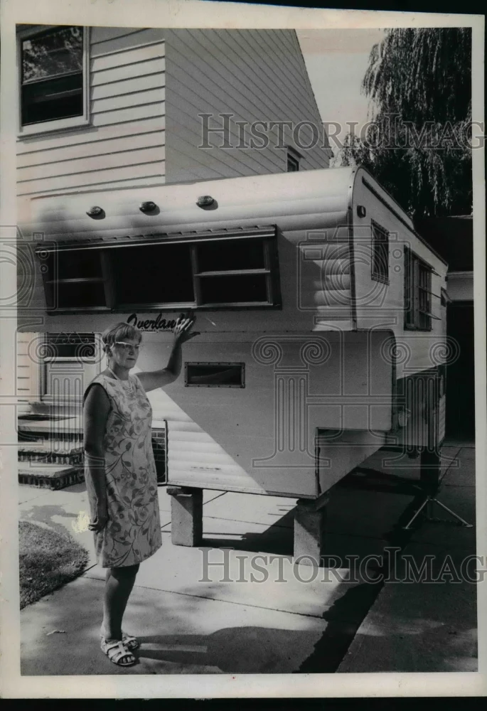 1969 Press Photo Mrs.Philip Schaude Mobile Home Sumpter Rd, Cleveland, OH