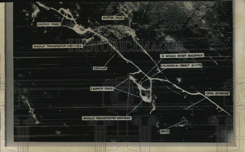 1962 Press Photo Medium Range Missile Base In Operational Status in Cuba Oct 23