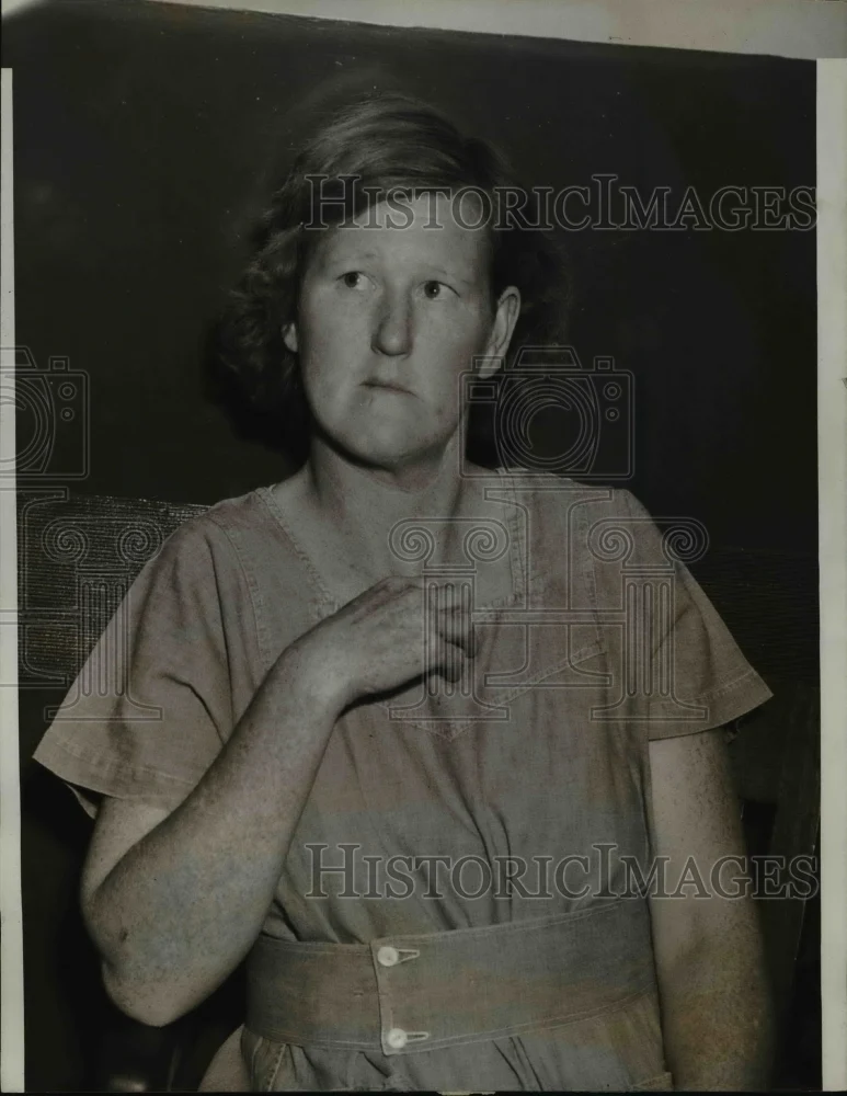 1937 Press Photo Mrs. Charles Fish of Jeanette Stephens Murder Case - nef19485