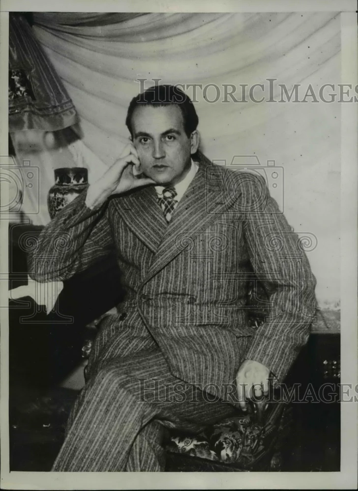 1934 Press Photo Dr. J. Emile Zola - nef30371