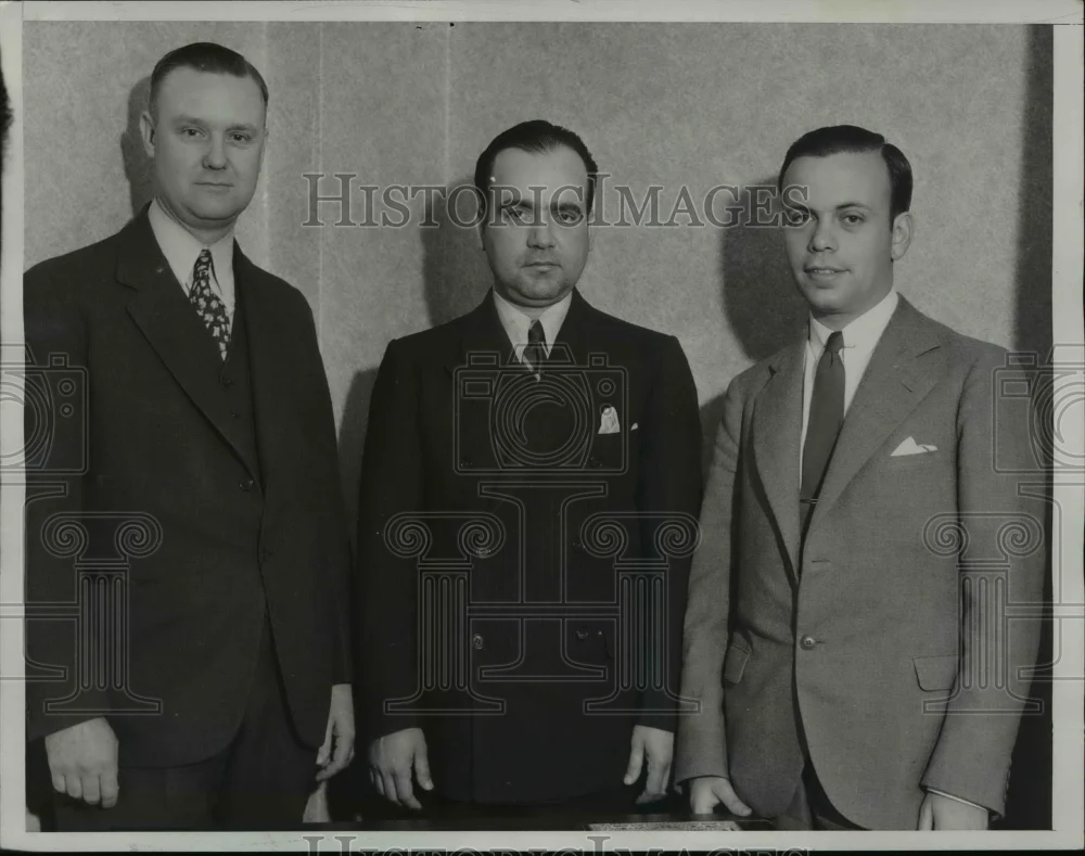 1934 Press Photo Airline Officials of LAO visiting Los Angeles - nef33896