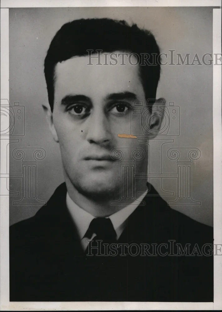 1938 Press Photo Ensign E.C. Asman killed in a naval air crash in California