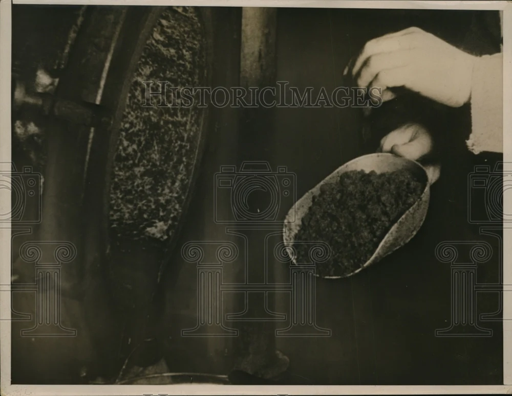 1937 Press Photo Powdered legume -"hydrolyzed wood" after digestion in kettle