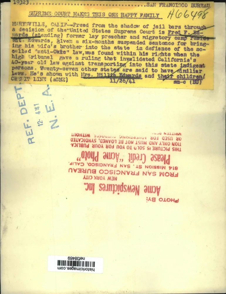 1941 Press Photo Fred F. Edwards Feed from Jail After Citizen's Arrest Ruling - Image 2