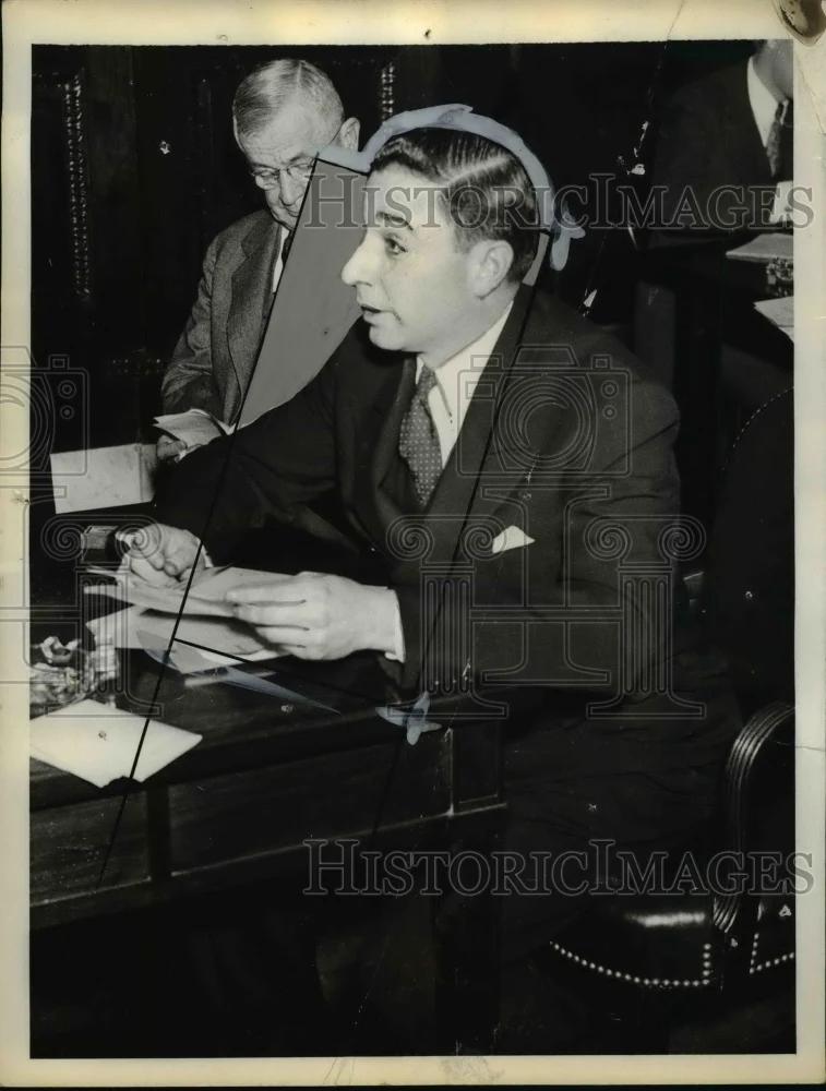 1934 Press Photo Sol A. Rosenblatt at Senate Munitions Hearing - nef40711
