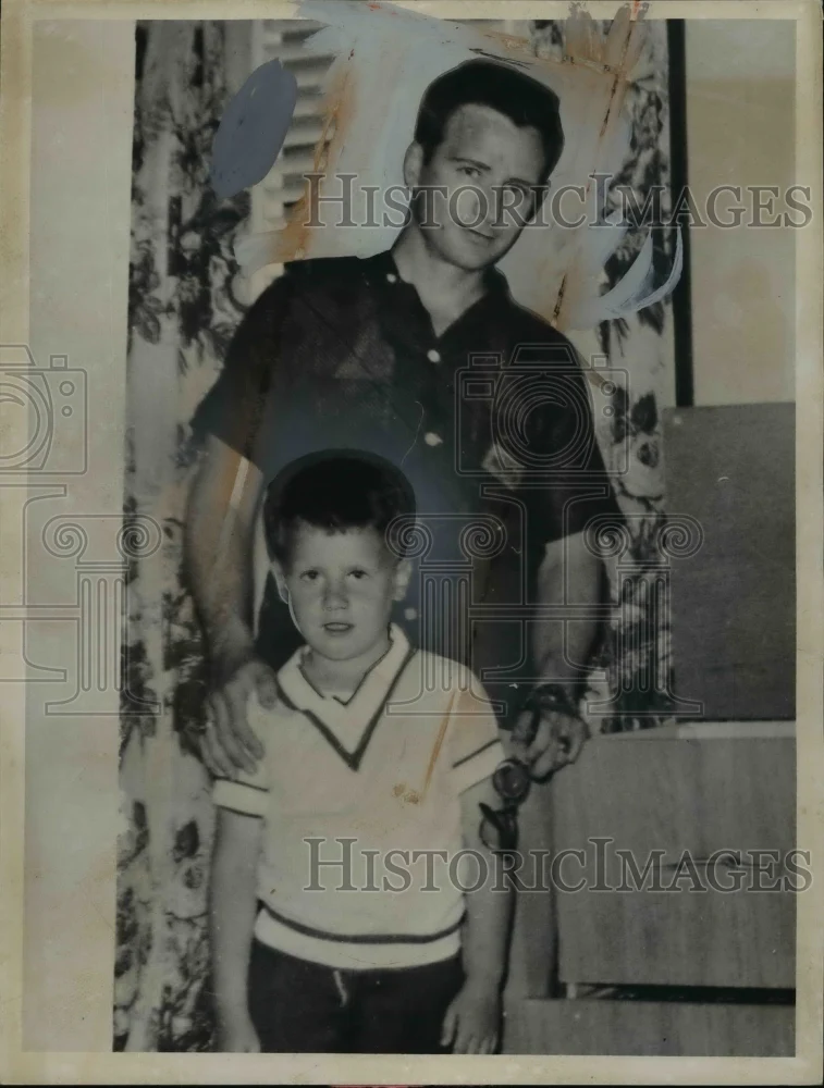 1961 Press Photo Edward Wasililo Sr and Edward Wasililo Jr. - nef40887