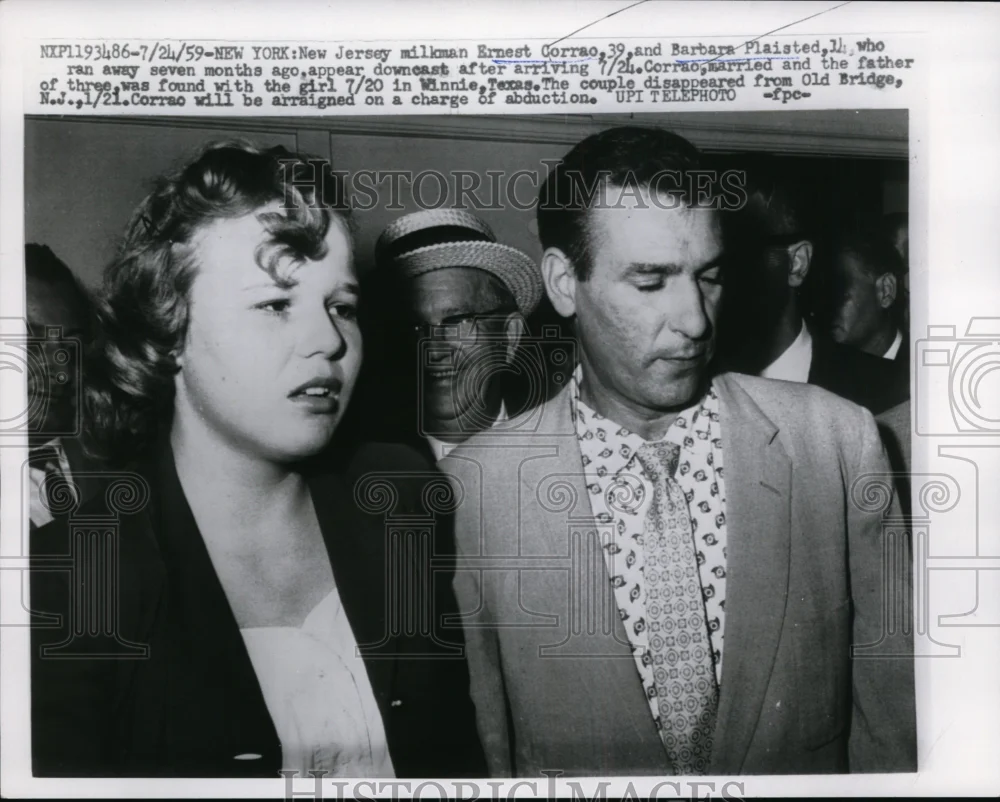 1959 Press Photo Ernest Corrao and Barbara Plaisted Charged of Abduction