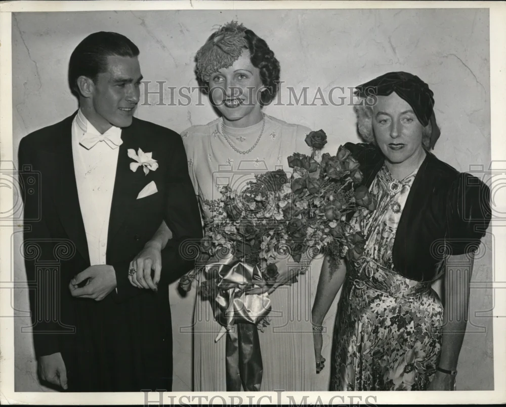 1938 Press Photo William A. Hinshaw, Ellen Wilson McAdoo, Eleanor Wilson McAdoo