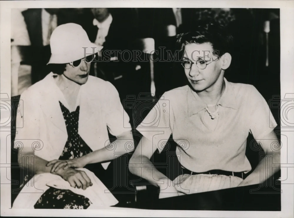 1938 Press Photo Lindberg Trent, Mother Betty Lou at Cincinnati Murder Trial