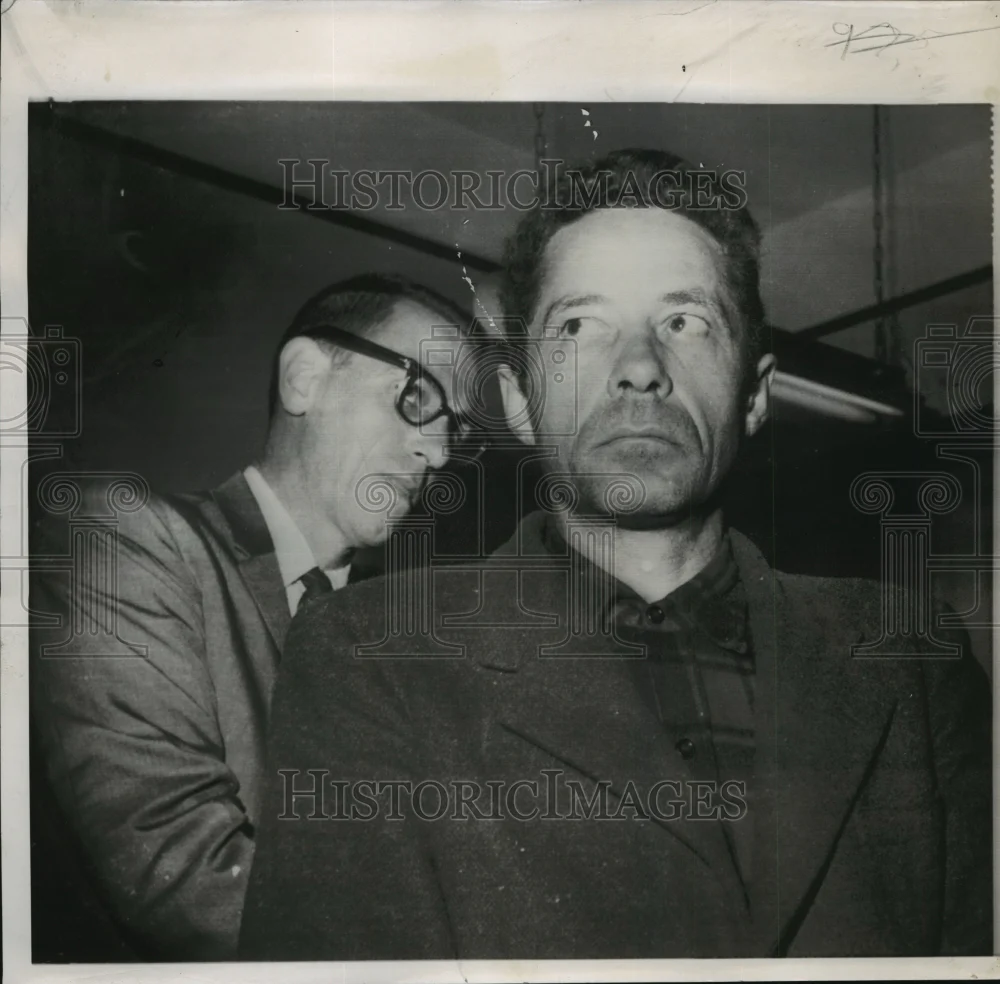 1959 Press Photo Rodney Austin Stares into space while being securely strapped