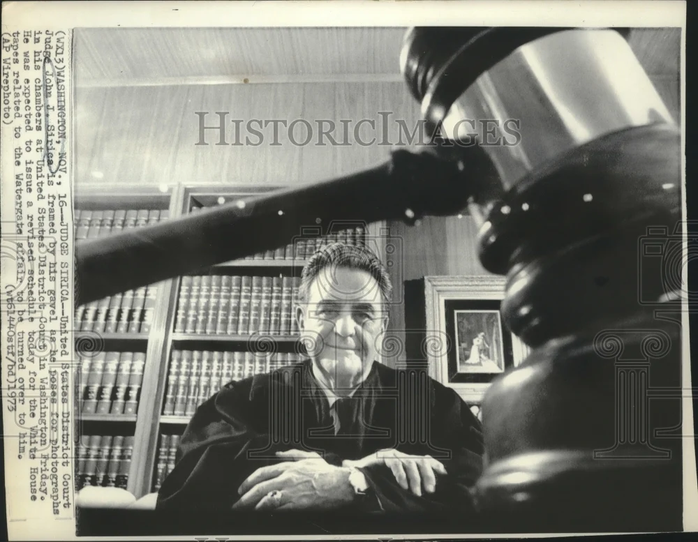 1973 Press Photo United States District Court Judge John J. Sirica, Washington