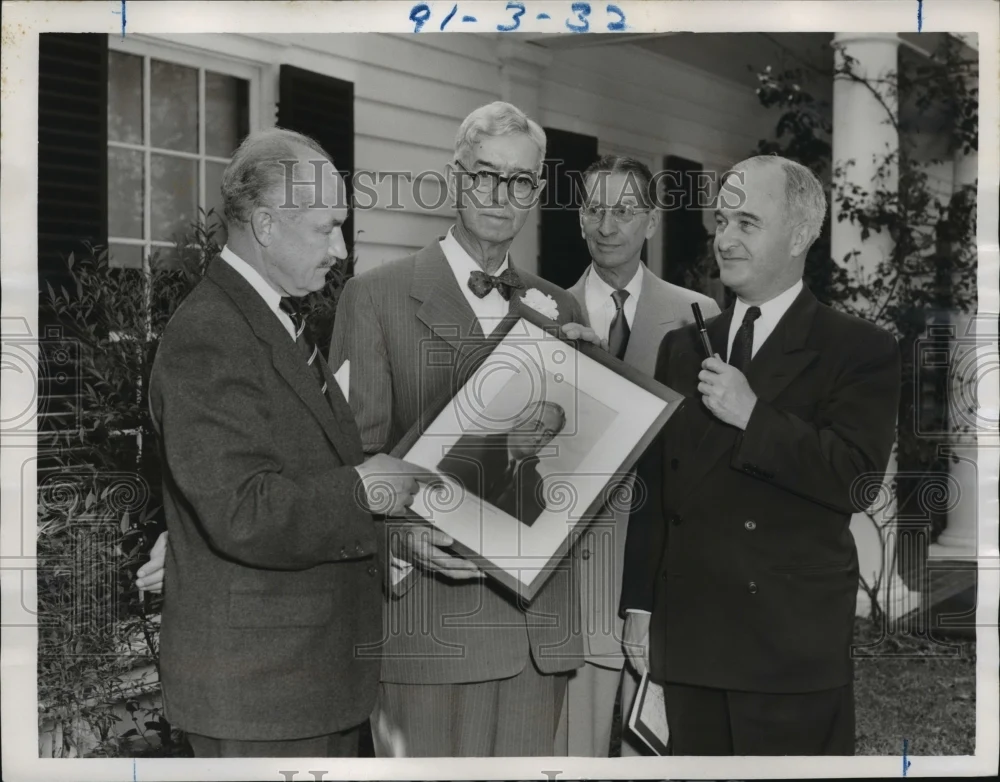 1958 Press Photo Attendees Warm Springs, Georgia Little White House Dedication