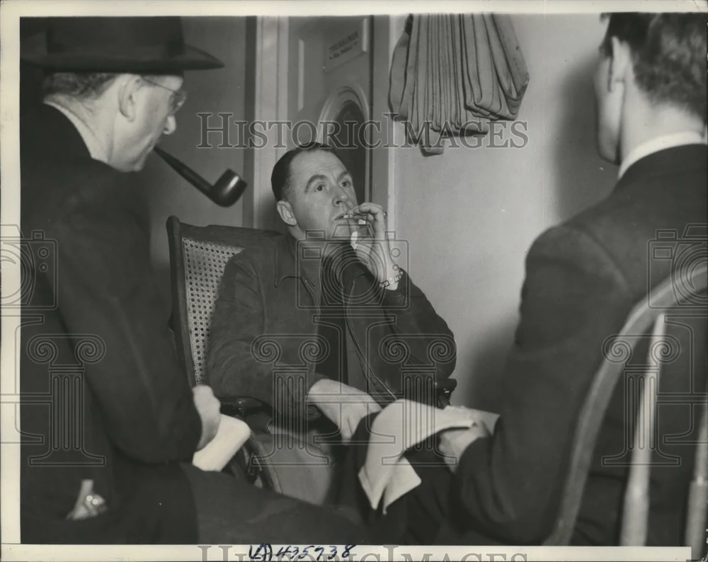 1938 Press Photo Crawford Shaffer at vigil in General John Pershing's bedside