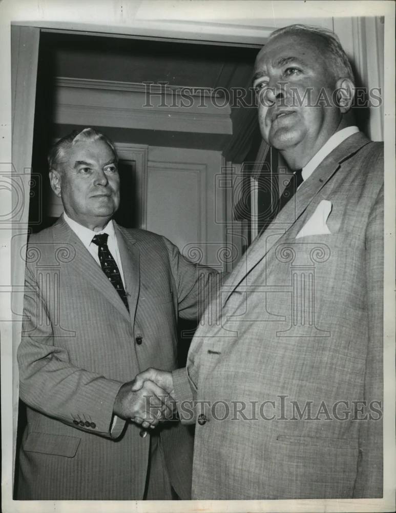 1962 Press Photo New York United Steelworkers Union David McDonald in NYC