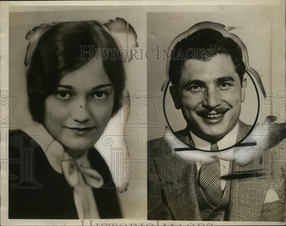1932 Press Photo Harwood Malcolm Chase & Themla Waite. Chase was arrested