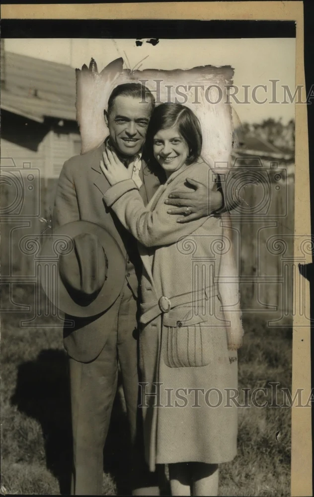 1929 Press Photo William Reiff & Wife nee Mary Peon of Memphis, Tennessee