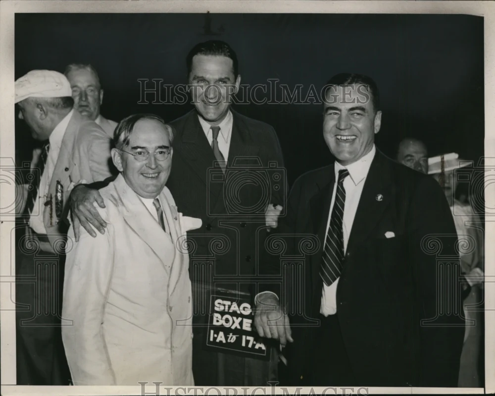 1936 Press Photo Senators Arthur Vandenberg, Gerald Nye & Rep Hamilton Fish Jr