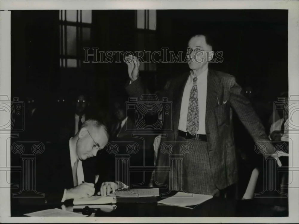 1938 Press Photo TVA chairman Harcourt Morgan at Senate committee - nep01859
