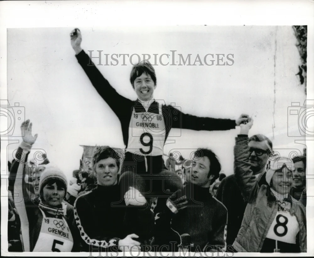 1968 Press Photo Chambrosse France Robert Swann, Bill McCay, N Green - nes34159