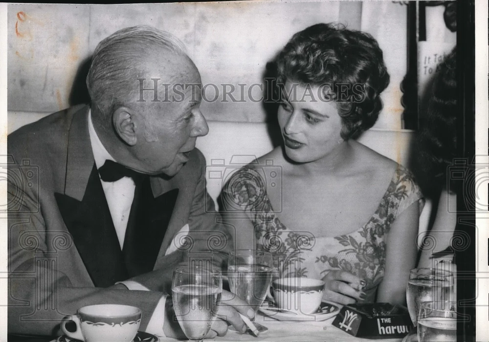 1959 Press Photo Playboy Millionaire Tommy Manville & 11th Wife