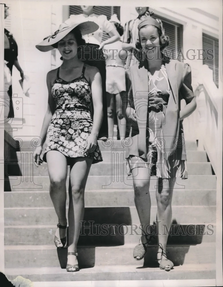 1938 Press Photo Jane McNair C.Marriner Berthole Hotel Del Coronado