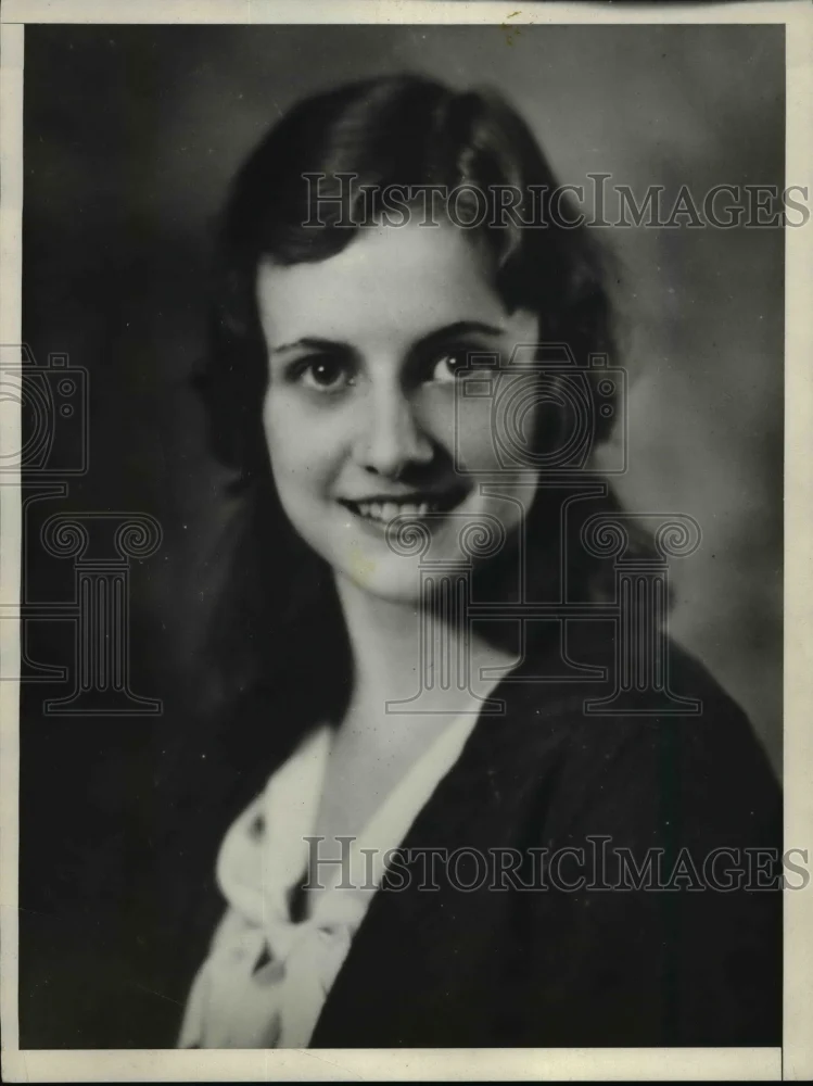 1932 Press Photo Mary Ann Scarborough Ashland Ohio College most beautiful coed