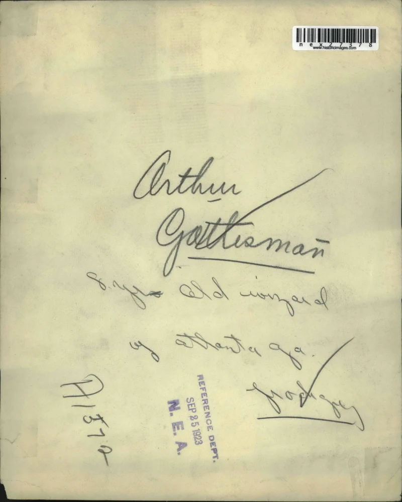 1923 Press Photo Arthur Galtisman of Atlanta Georgia injured. - Image 2