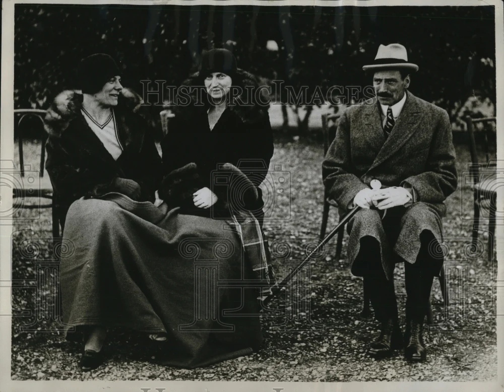 1930 Press Photo King and Queen of Denmark at Cannes Polo Matches