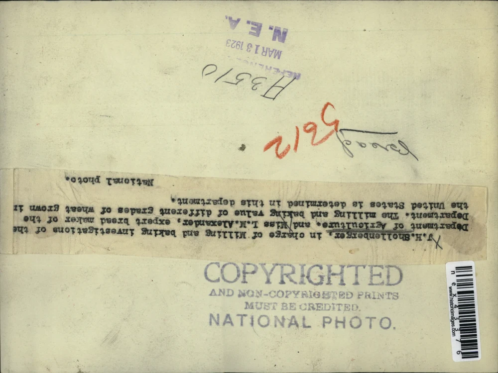 1923 Press Photo J.H. Shollenberger, L.M. Alexander, U.S. Agriculture Department - Image 2